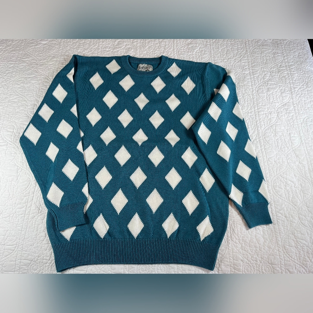 Bogey Boys Blue Rombus Sweater- XXXL
